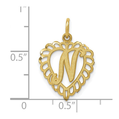 10K Gelbgold Initiale N Charm