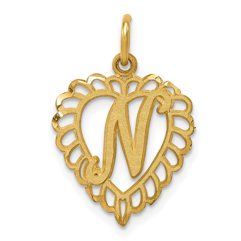 10K Gelbgold Initiale N Charm