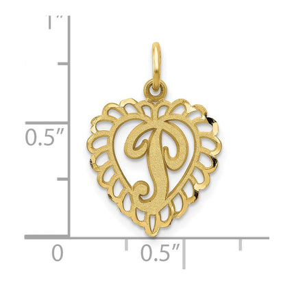 10K Gelbgold Initiale P Charm