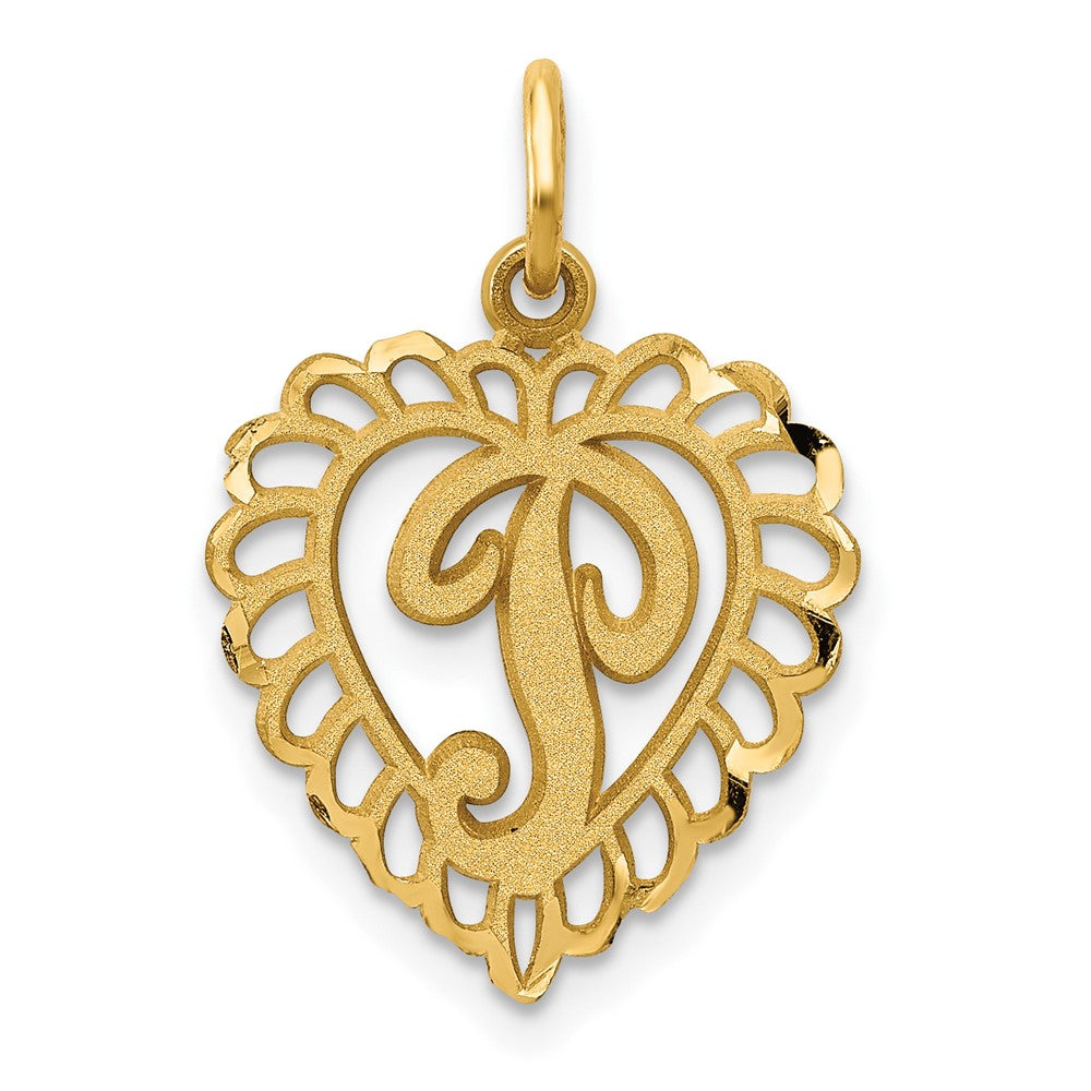 10K Gelbgold Initiale P Charm