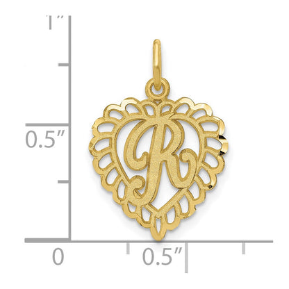 10K Gelbgold Initiale R Charm