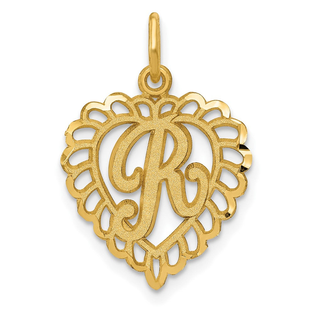 10K Gelbgold Initiale R Charm