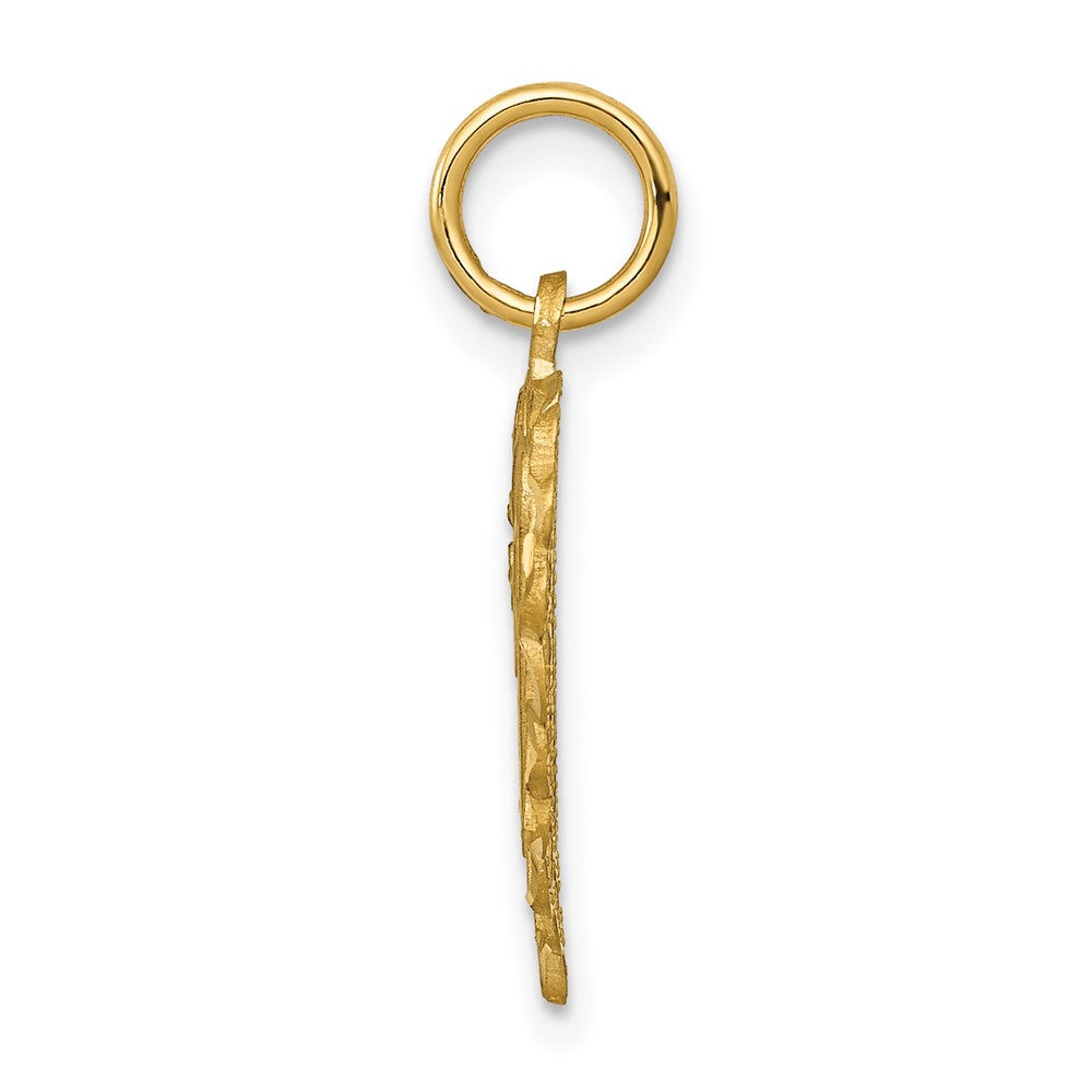 10K Gelbgold Initiale V Charm