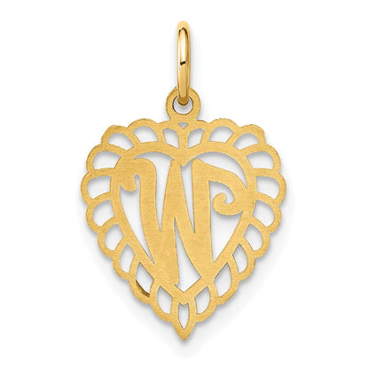 10K Gelbgold Initiale W Charm
