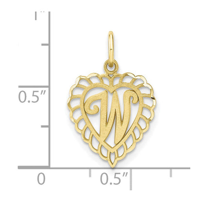 10K Gelbgold Initiale W Charm