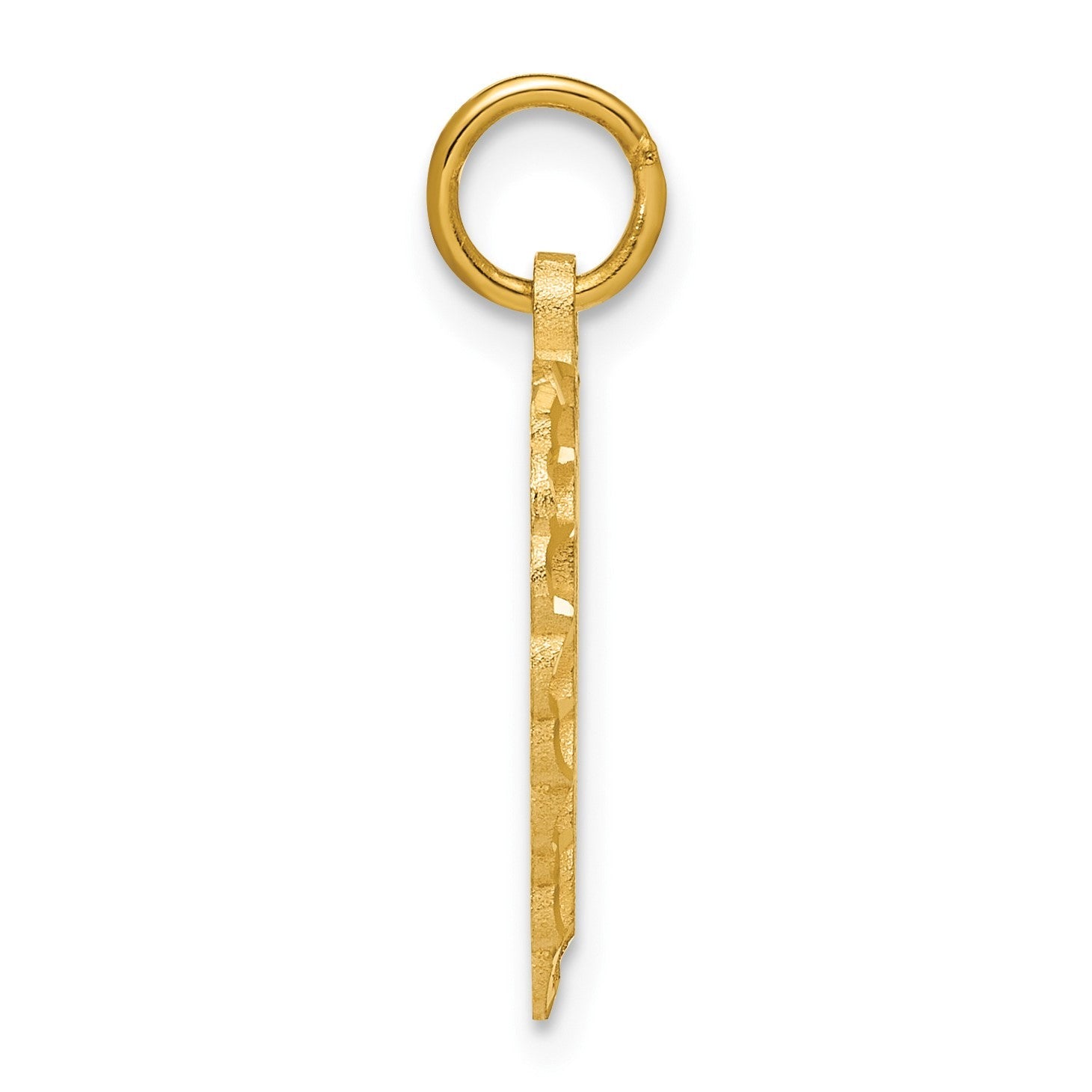 10K Gelbgold Initiale X Charm
