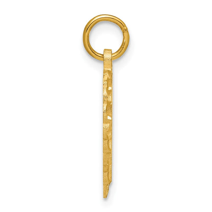 10K Gelbgold Initiale X Charm