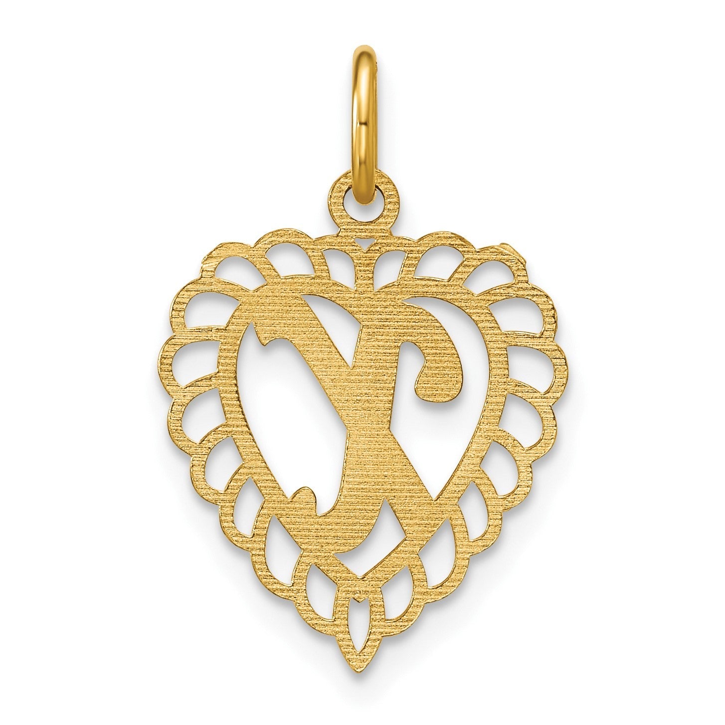 10K Gelbgold Initiale X Charm
