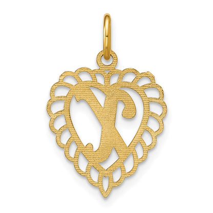 10K Gelbgold Initiale X Charm