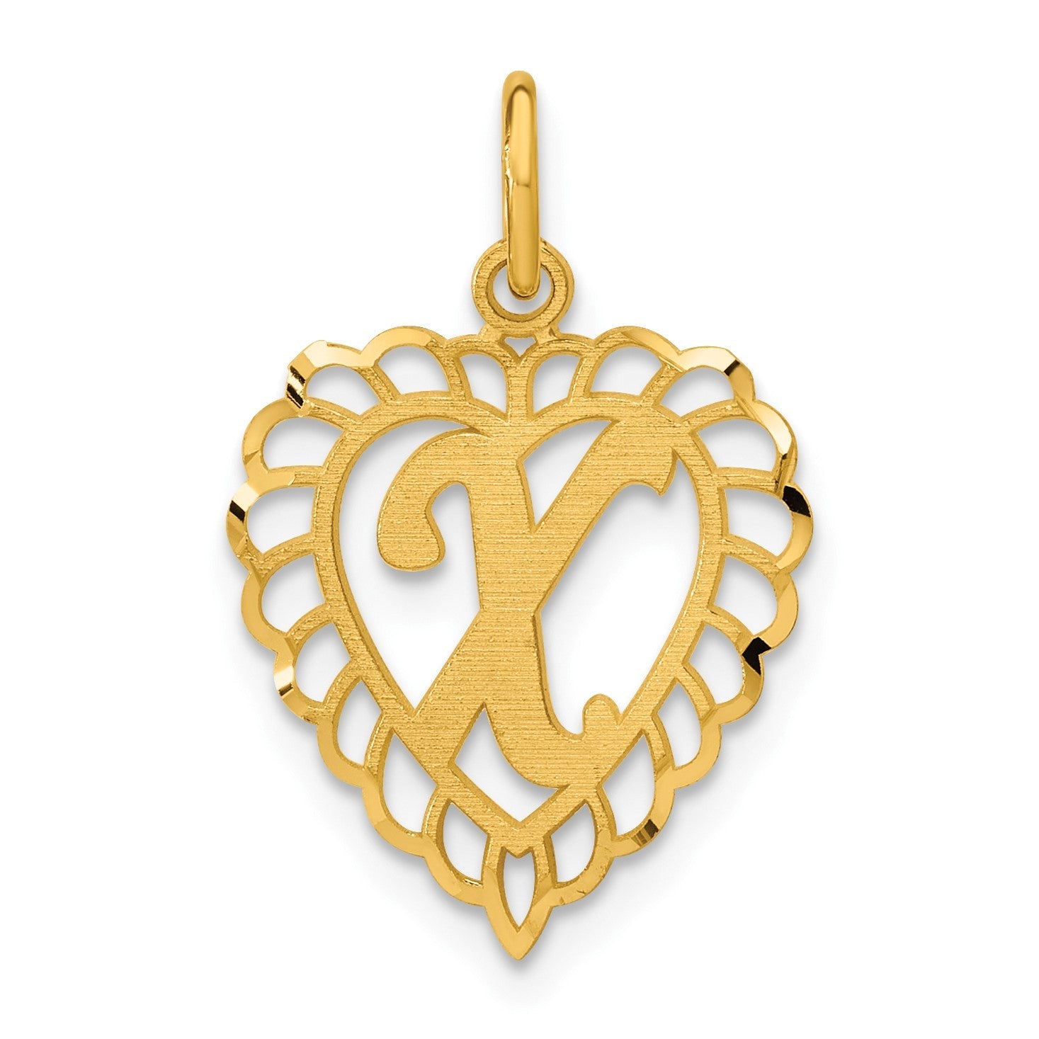 10K Gelbgold Initiale X Charm