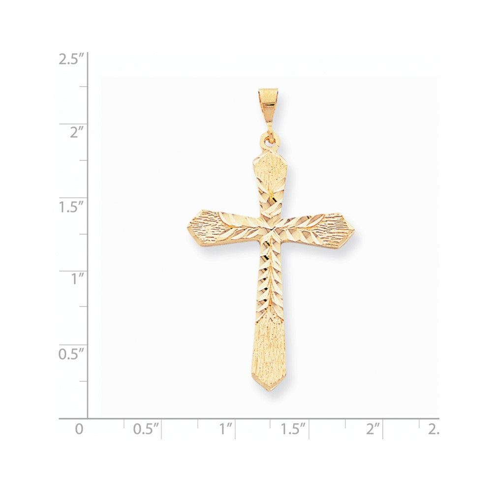Kreuz-Charm aus 10K Gelbgold