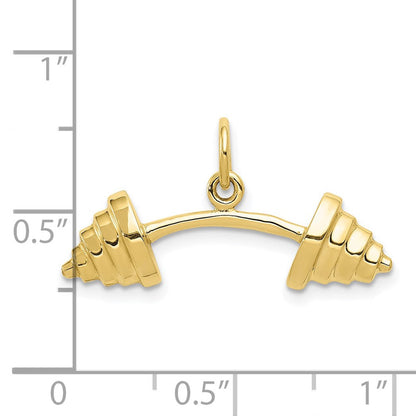 10K Gelbgold massiver Charm "Tigerkopf", poliert