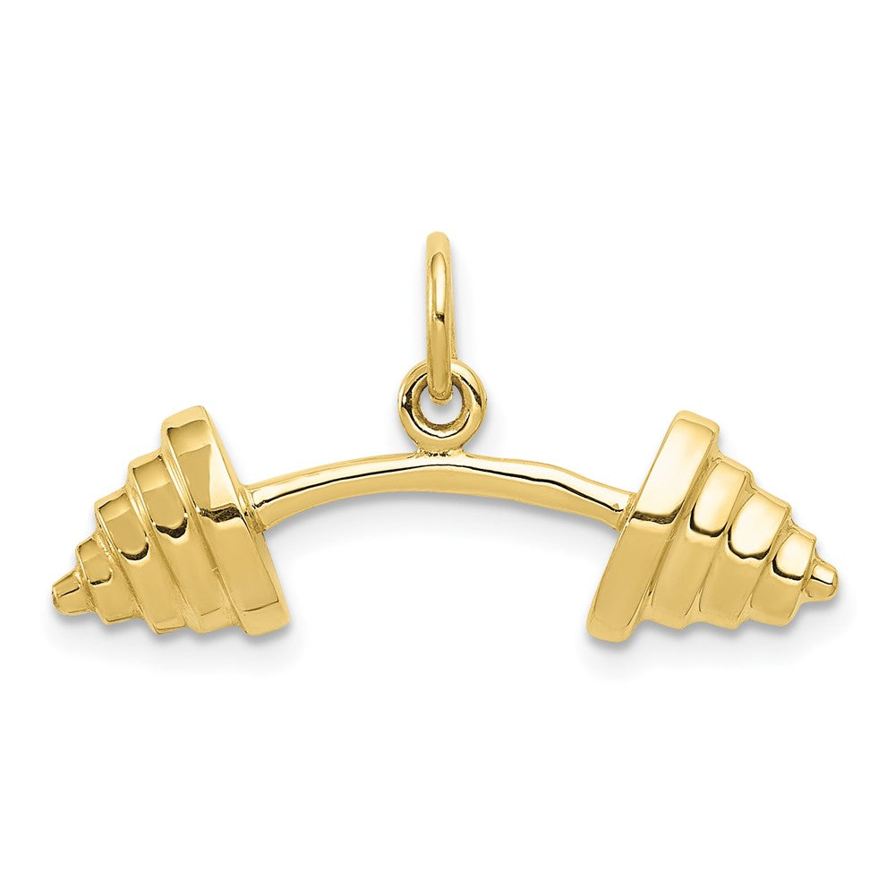 10K Gelbgold massiver Charm "Tigerkopf", poliert