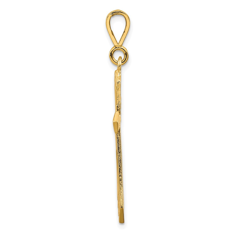 10K Gelbgold Kreuz Charm
