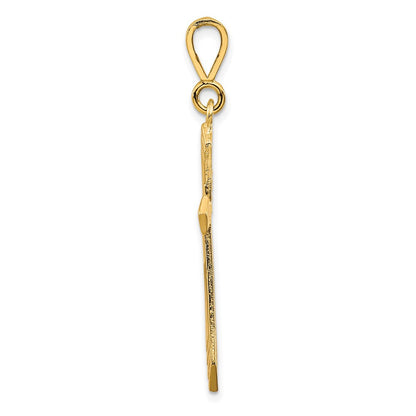 10K Gelbgold Kreuz Charm