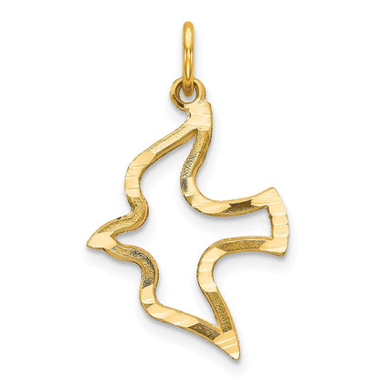 10K Gelbgold Taube Charm