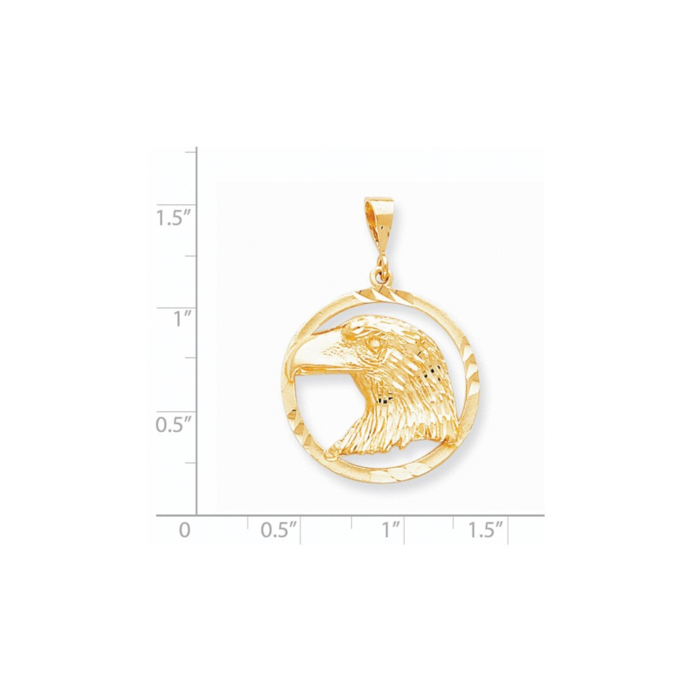 10K Gelbgold ADLER-IM-RAHMEN-CHARM