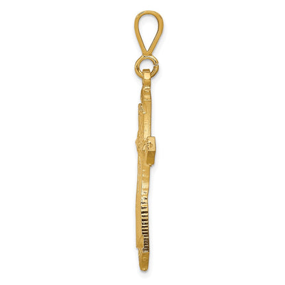 10K Gelbgold Kreuz Charm