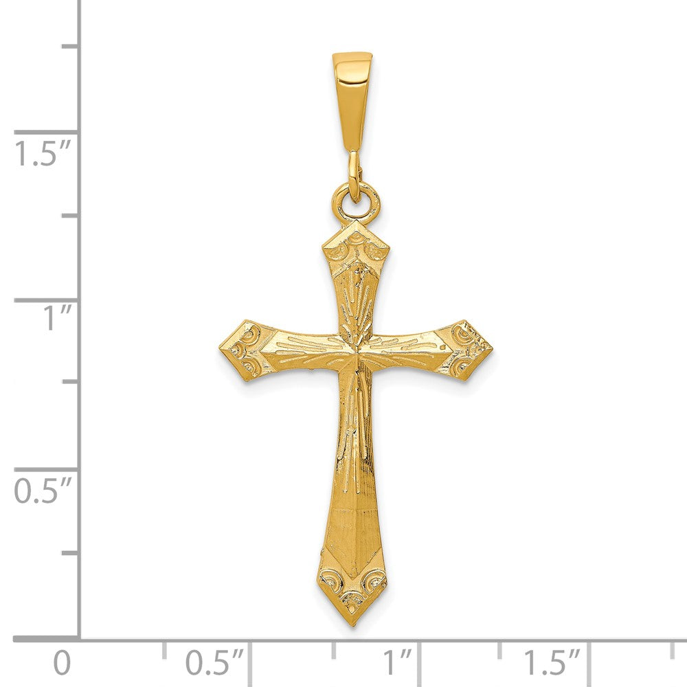 10K Gelbgold Kreuz Charm