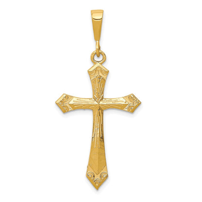 10K Gelbgold Kreuz Charm