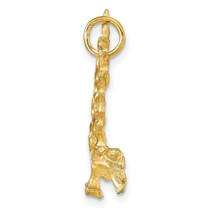 10K Gelbgold Massiv Diamantiert Adler Charm