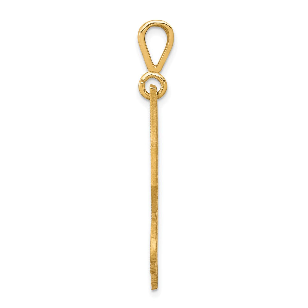 10K Gelbgold massiver diamantgeschliffener Adler-Charm