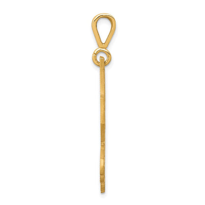 10K Gelbgold massiver diamantgeschliffener Adler-Charm