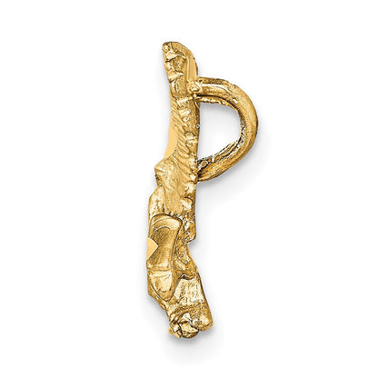 10K Gelbgold Massiv Diamantiert Adler Charm