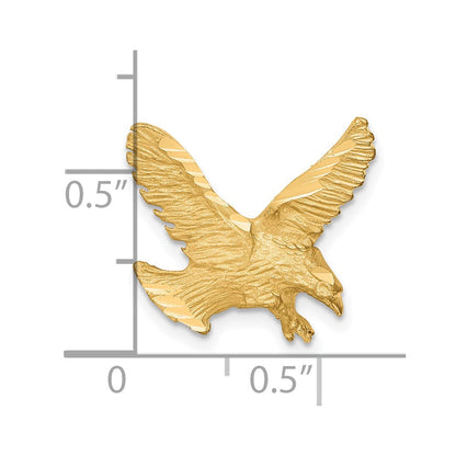 10K Gelbgold Massiv Diamantiert Adler Charm