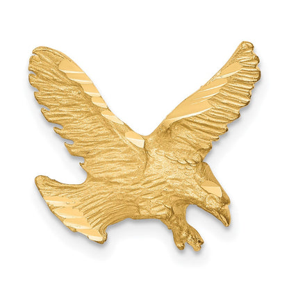 10K Gelbgold Massiv Diamantiert Adler Charm