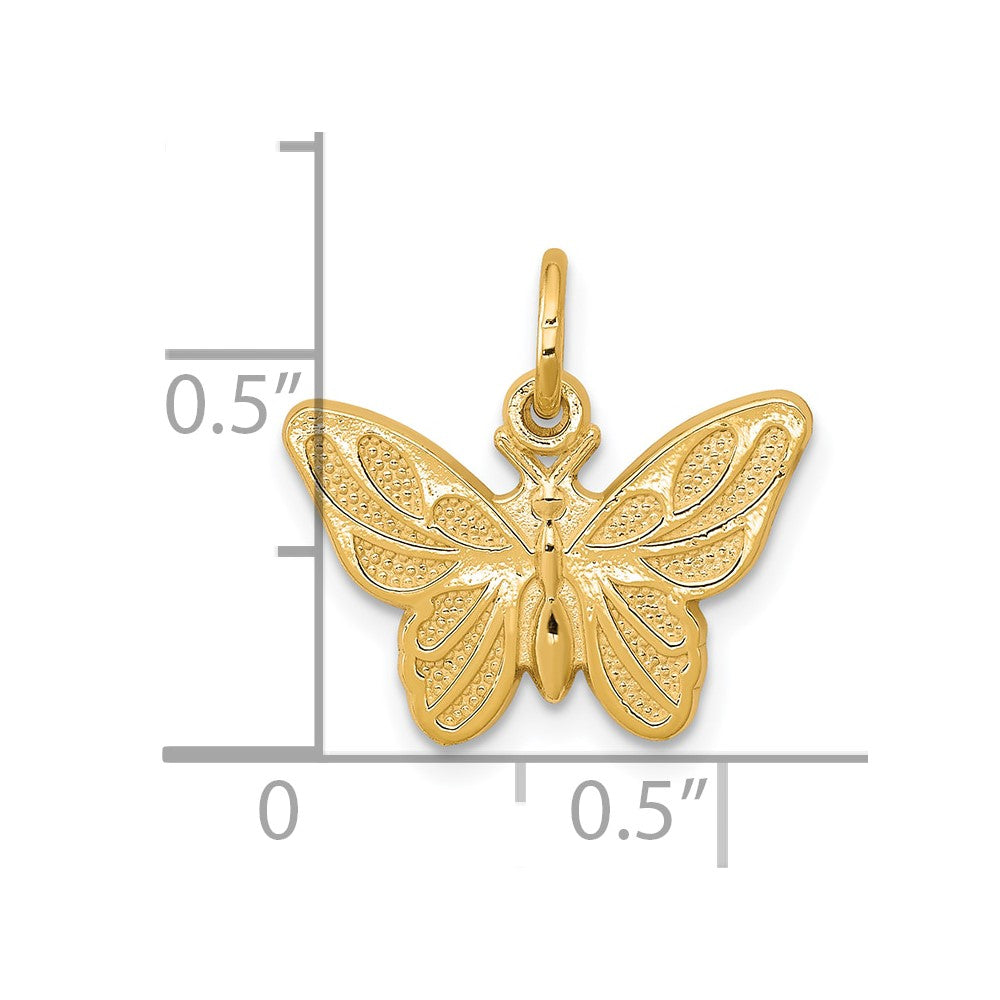 10K Gelbgold Schmetterling Charm