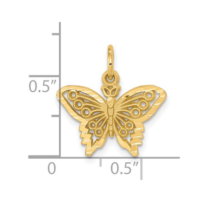 10K Gelbgold Schmetterling Charm