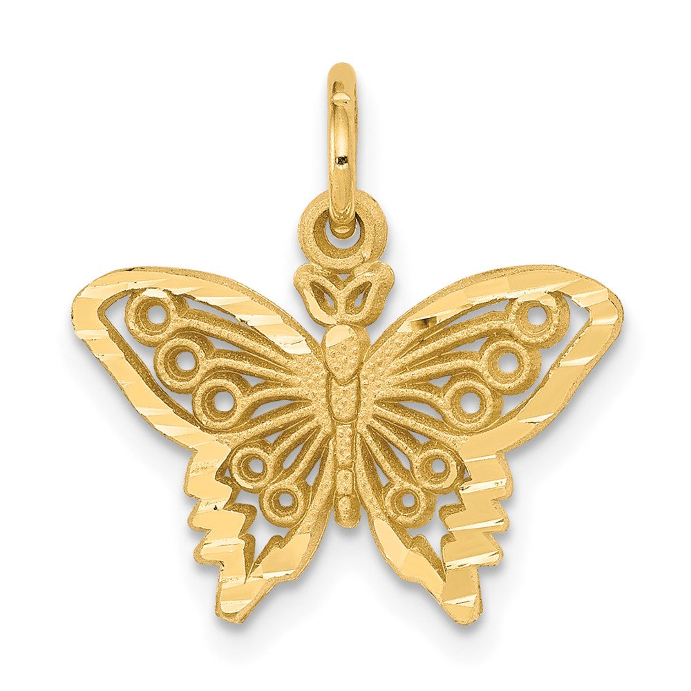 10K Gelbgold Schmetterling Charm