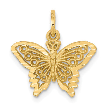 10K Gelbgold Schmetterling Charm