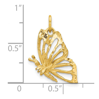 10K Gelbgold Schmetterling Charm