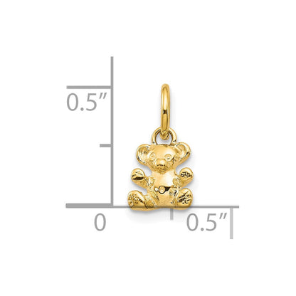 10K Gelbgold 3d Teddy Bär Charm