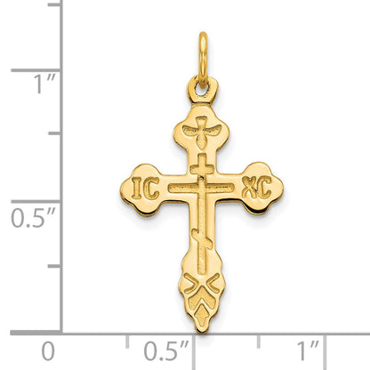 10K Gelbgold Eastern Orthodox Kreuz Charm
