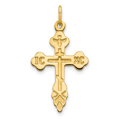10K Gelbgold Eastern Orthodox Kreuz Charm