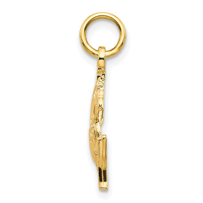 10K Gelbgold Massiv Carousel Pferd Charm