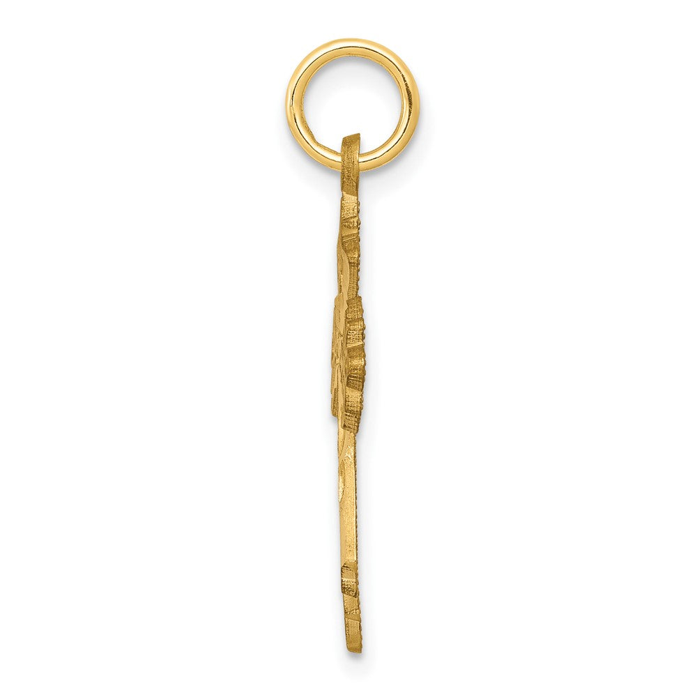 10K Gelbgold Kreuz Charm