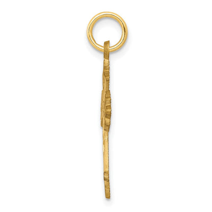 10K Gelbgold Kreuz Charm