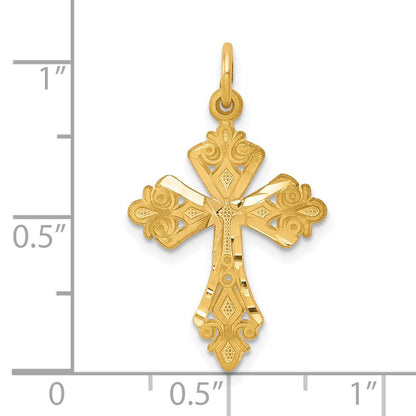10K Gelbgold Kreuz Charm