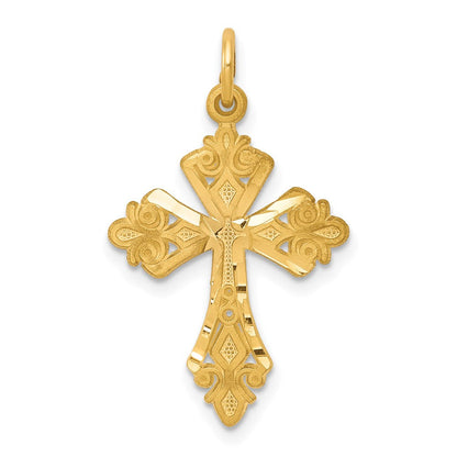 10K Gelbgold Kreuz Charm