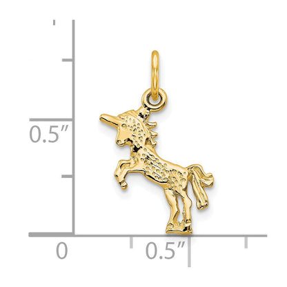 10K Gelbgold Einhorn Charm
