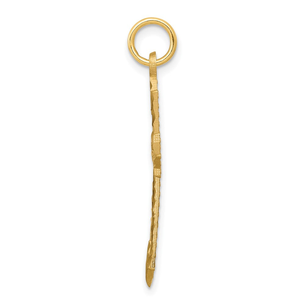 10K Gelbgold Kreuz Charm