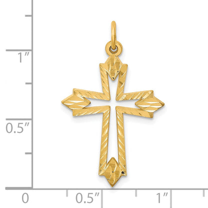 10K Gelbgold Kreuz Charm
