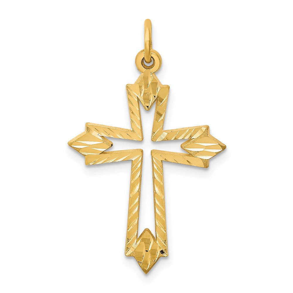 10K Gelbgold Kreuz Charm