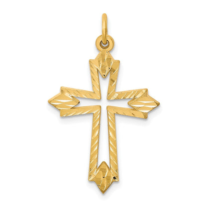 10K Gelbgold Kreuz Charm