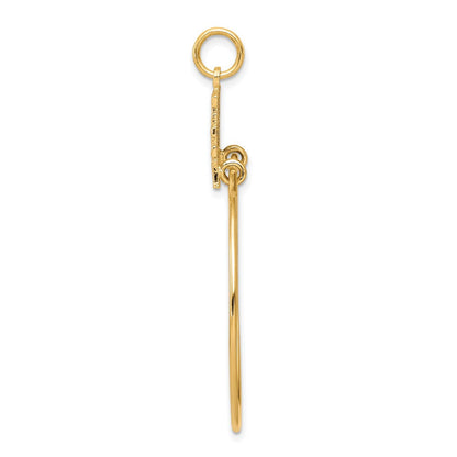 10K Gelbgold Leben Liebe Lachen Charm Halter