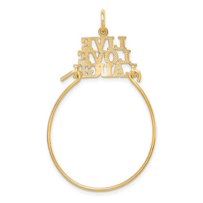 10K Gelbgold Leben Liebe Lachen Charm Halter